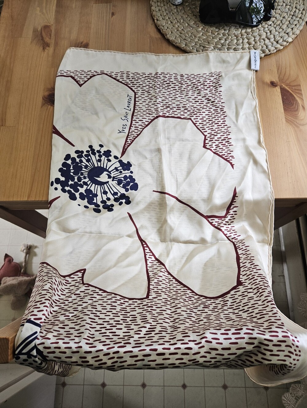 Yves Saint Laurent Silk Scarf Vintage